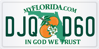 FL license plate DJQD60