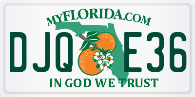 FL license plate DJQE36