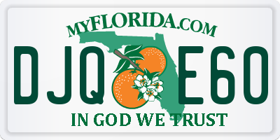 FL license plate DJQE60