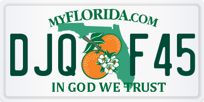 FL license plate DJQF45