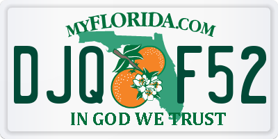 FL license plate DJQF52