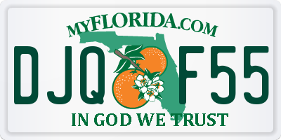 FL license plate DJQF55