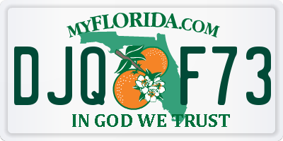 FL license plate DJQF73