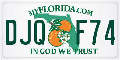 FL license plate DJQF74