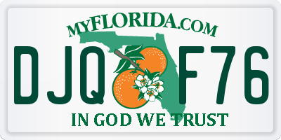 FL license plate DJQF76