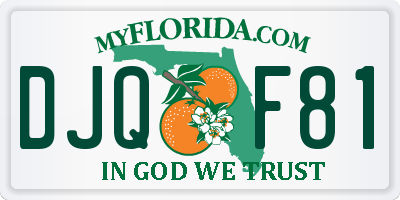 FL license plate DJQF81
