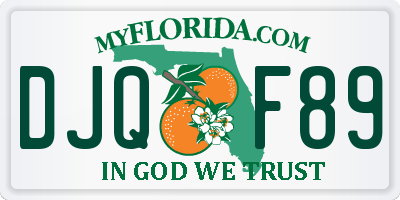FL license plate DJQF89