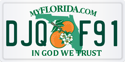 FL license plate DJQF91