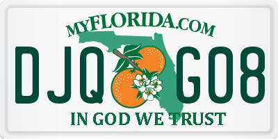 FL license plate DJQG08