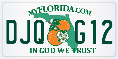 FL license plate DJQG12