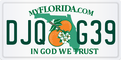 FL license plate DJQG39