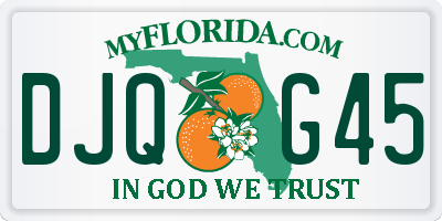 FL license plate DJQG45