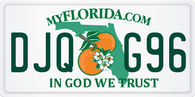 FL license plate DJQG96
