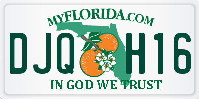FL license plate DJQH16