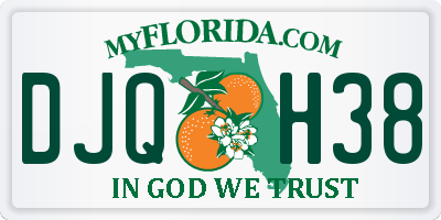FL license plate DJQH38