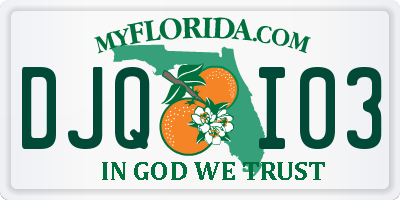 FL license plate DJQI03