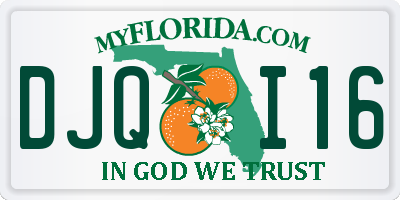 FL license plate DJQI16