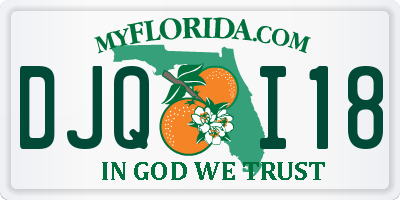 FL license plate DJQI18