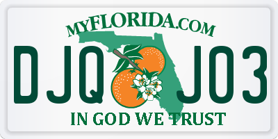 FL license plate DJQJ03
