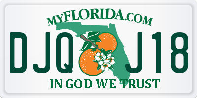 FL license plate DJQJ18