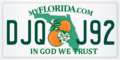 FL license plate DJQJ92