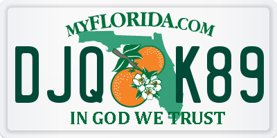 FL license plate DJQK89