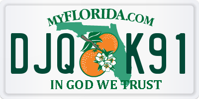 FL license plate DJQK91