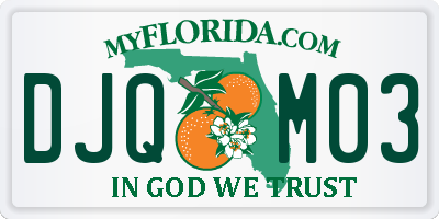 FL license plate DJQM03