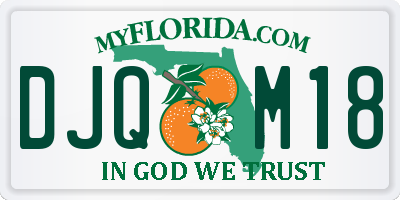 FL license plate DJQM18