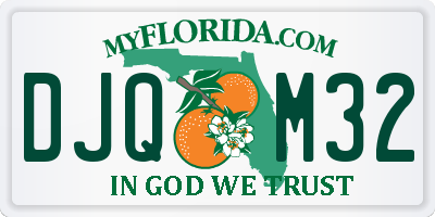 FL license plate DJQM32