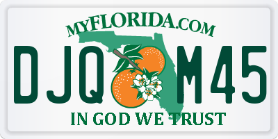 FL license plate DJQM45