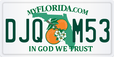 FL license plate DJQM53