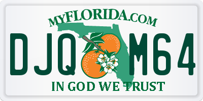 FL license plate DJQM64