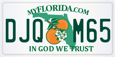 FL license plate DJQM65