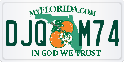 FL license plate DJQM74