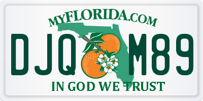 FL license plate DJQM89