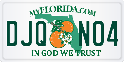 FL license plate DJQN04