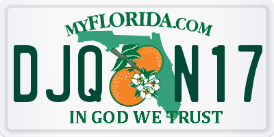 FL license plate DJQN17
