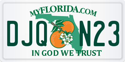 FL license plate DJQN23