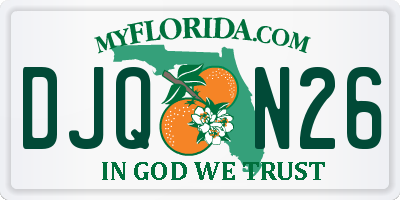 FL license plate DJQN26