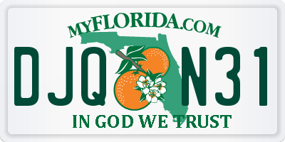 FL license plate DJQN31