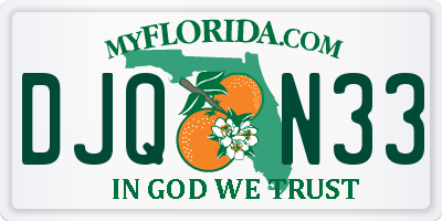 FL license plate DJQN33