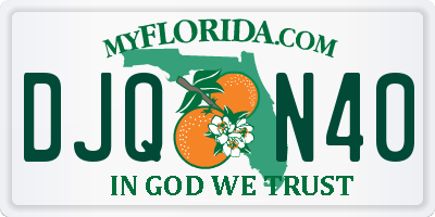 FL license plate DJQN40