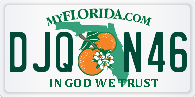 FL license plate DJQN46