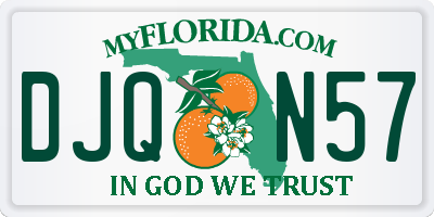 FL license plate DJQN57