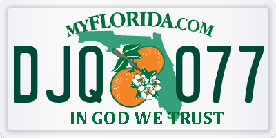FL license plate DJQO77