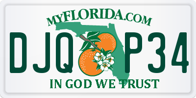 FL license plate DJQP34
