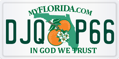 FL license plate DJQP66