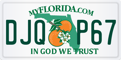 FL license plate DJQP67