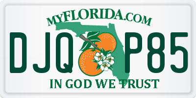 FL license plate DJQP85